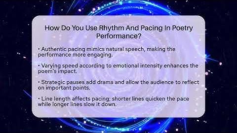 How Do You Use Rhythm And Pacing In Poetry Performance? - The Prose Path