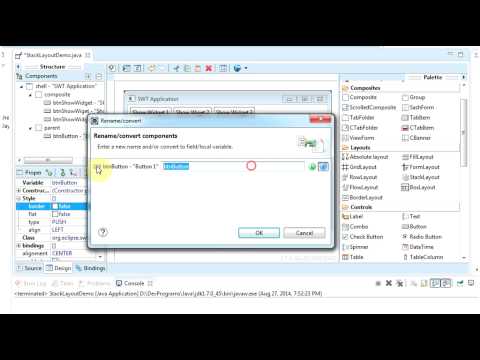 SWT Tutorial - Design and Control StackLayout