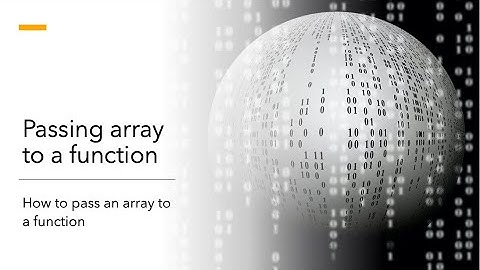 BeezMind C++ Programming - Passing array to function