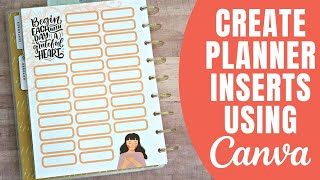 HOW TO MAKE PLANNER INSERTS IN CANVA - FOLLOW ALONG WITH ME & FREE PDF PRINTABLE