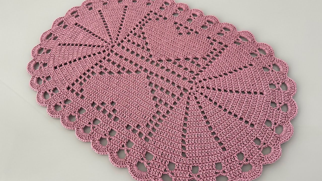 Tapete Rosé Oval corações Aula passo a passo completo