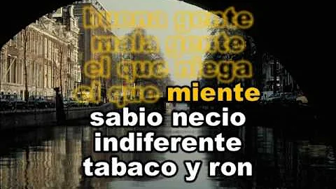 Cumbia Colombiana - Tabaco y Ron karaoke letra lyric