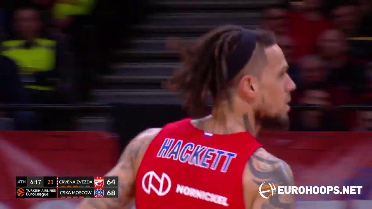 Crvena Zvezda mts Belgrade - CSKA Moscow 81-86: Daniel Hackett (19 points)