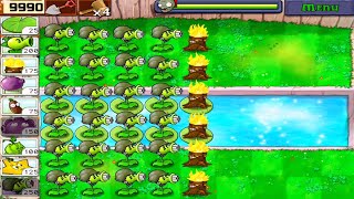 PLANTS VS ZOMBIES | 24 GATLING PEA VS ALL ZOMBIES | LAST STAND ENDLESS | FULL GAMEPLAY HD [ 1080p ]
