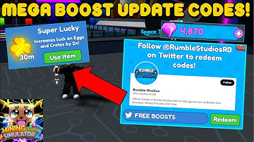 NEW MEGA BOOST UPDATE CODES IN MINING SIMULATOR 2! MORE LUCK! TONS OF GEMS! (Roblox)