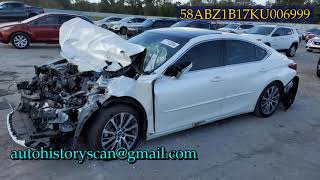 58ABZ1B17KU006999 Lexus Es 350 2019
