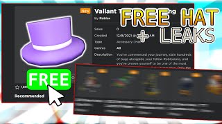 How to get Valiant Top Hat of Testing for FREE + Secret Free Leaked Accessories... (Roblox)