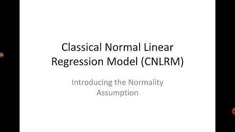 4 Classical Normal Linear Regression Model