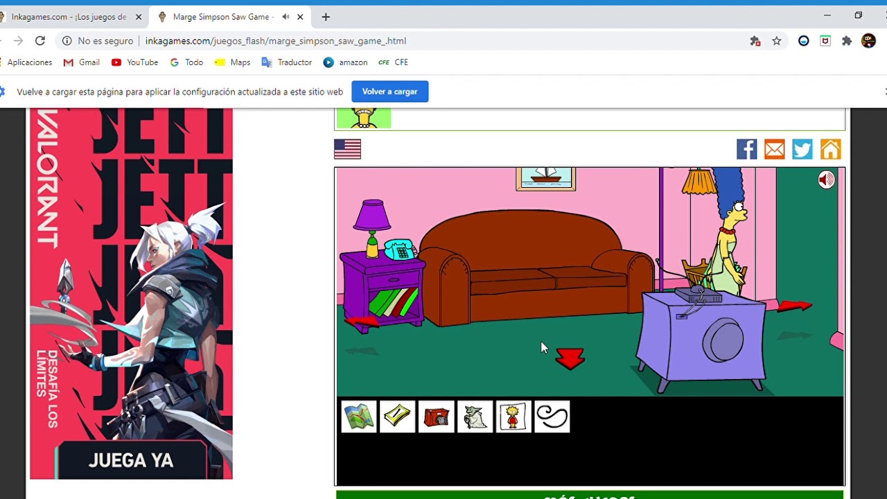 probando marge simpson saw game con mi nuevo mause - YouTube