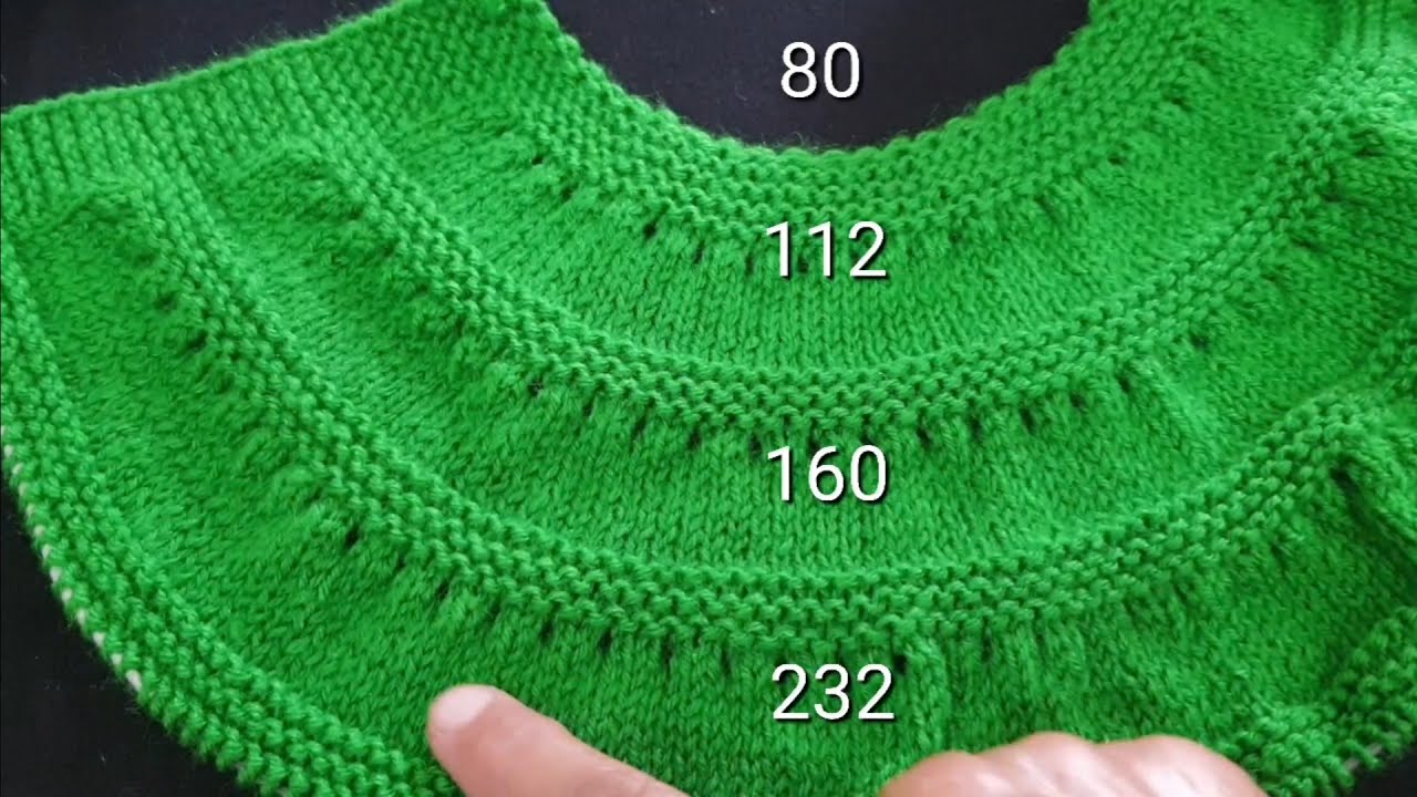 Knitting Baby Cardigan Starts From Neck/ 2 to 3 years Baby Cardigan Knitting/ Top to Down Sweater 