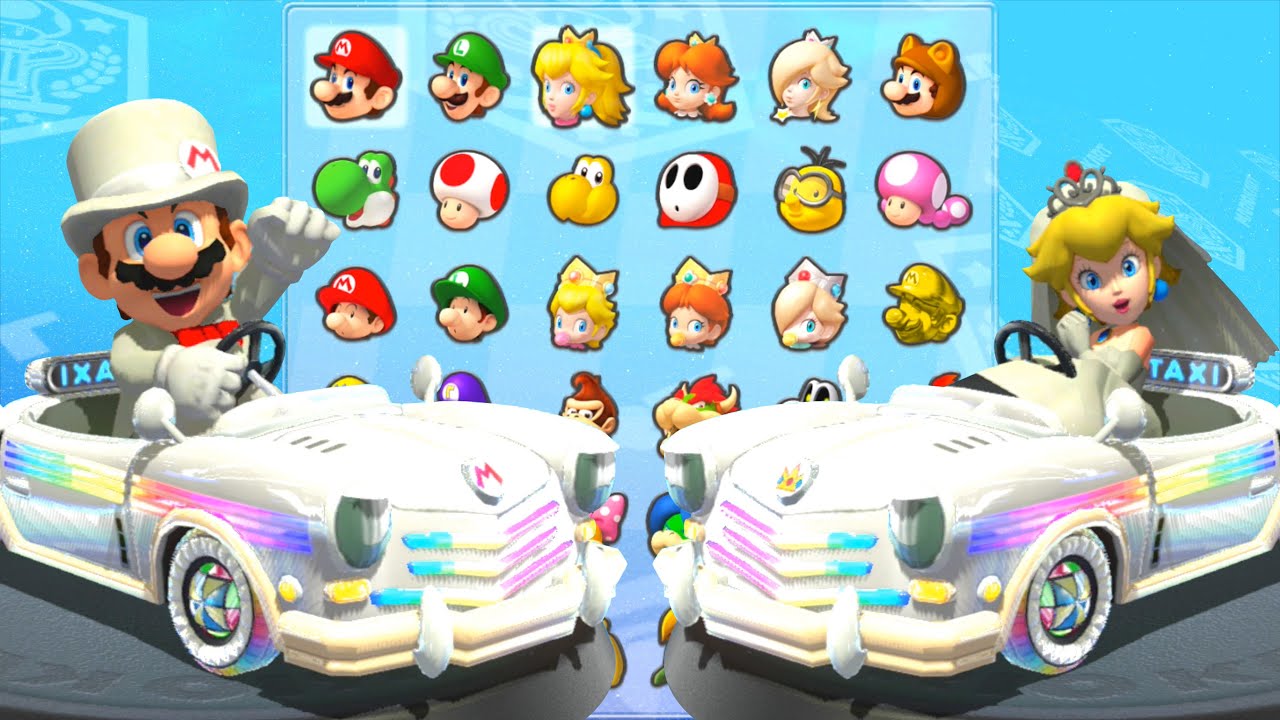 マリオカート8デラックス】マリオとピーチ(レインボーキャビン