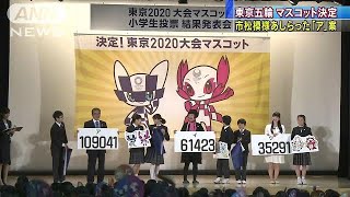 東京五輪・パラのマスコット決定　市松模様のア案(18/02/28)