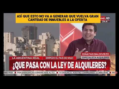 ¿Se puede derogar la ley de alquileres con un DNU? Jonatan Baldiviezo en Crónica TV - 14.12.2023