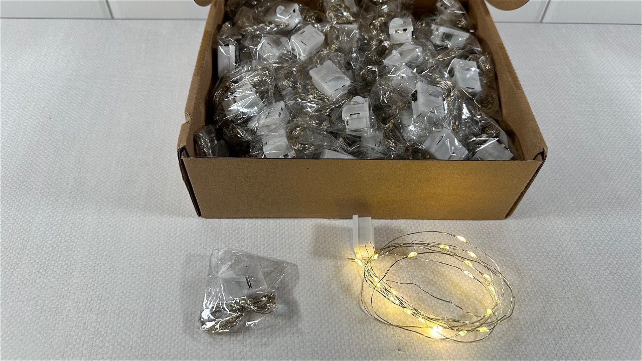 Battery Operated 7 ft LED Fairy String Lights - 100 pack - YouTube