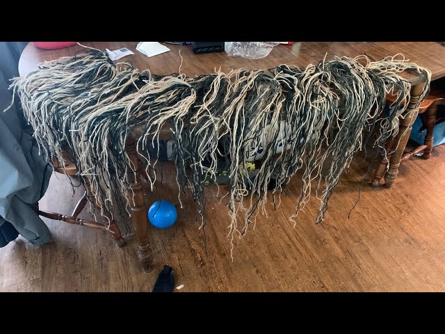 How to make fake Spanish moss using Ghillie suit material 