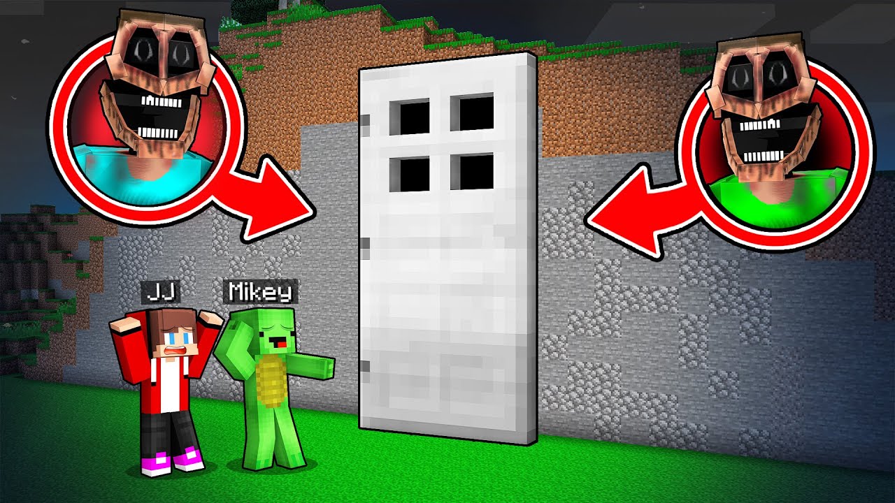 How did Mikey and JJ find the Mimics inside the BIGGEST DOOR in Minecraft?