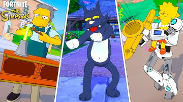 NEW Simpsons Skins BUNDLES EARLY Gameplay (Lisa Simpson, Scratchy & Moe Szyslak) Fortnite