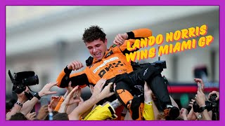 Lando Norris Emotional Miami GP Victory Reaction  #F1 #lando