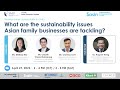 SMU - Sasin | Sustainability Webinar Series for Asian Family Businesses
