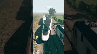 Insane High Speed Trains Switching Tracks in Heavy Rain! 🚄☔#train #railway #railroad