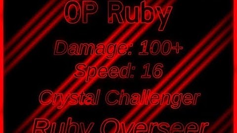 Op Ruby Showcase - Killstreak Sword Fighting Universe
