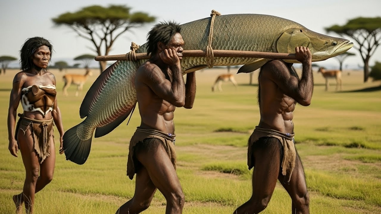 Life 2.3M Years Ago: Homo Habilis vs Giant Arowana Ancestors – The Deadliest Encounter