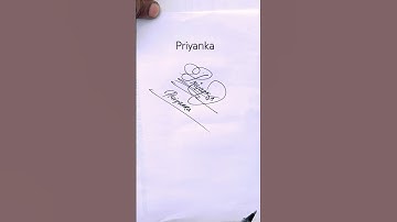 Priyanka name Signature Style///Best Signature  #Viralshorts