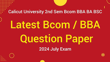 Calicut University 2nd Sem Readings From The Fringes Latest Bcom Question Paper