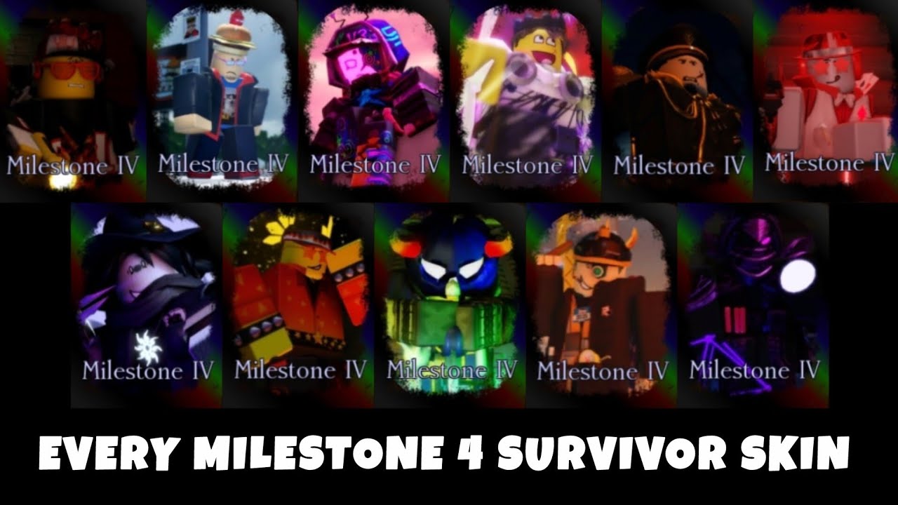 Winning With Every Milestone 4 Survivor Skin | Roblox Forsaken 