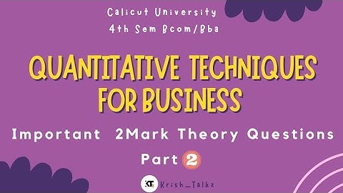 Calicut University 4 th sem Bcom BBA important 2 mark Theory Questions part 2