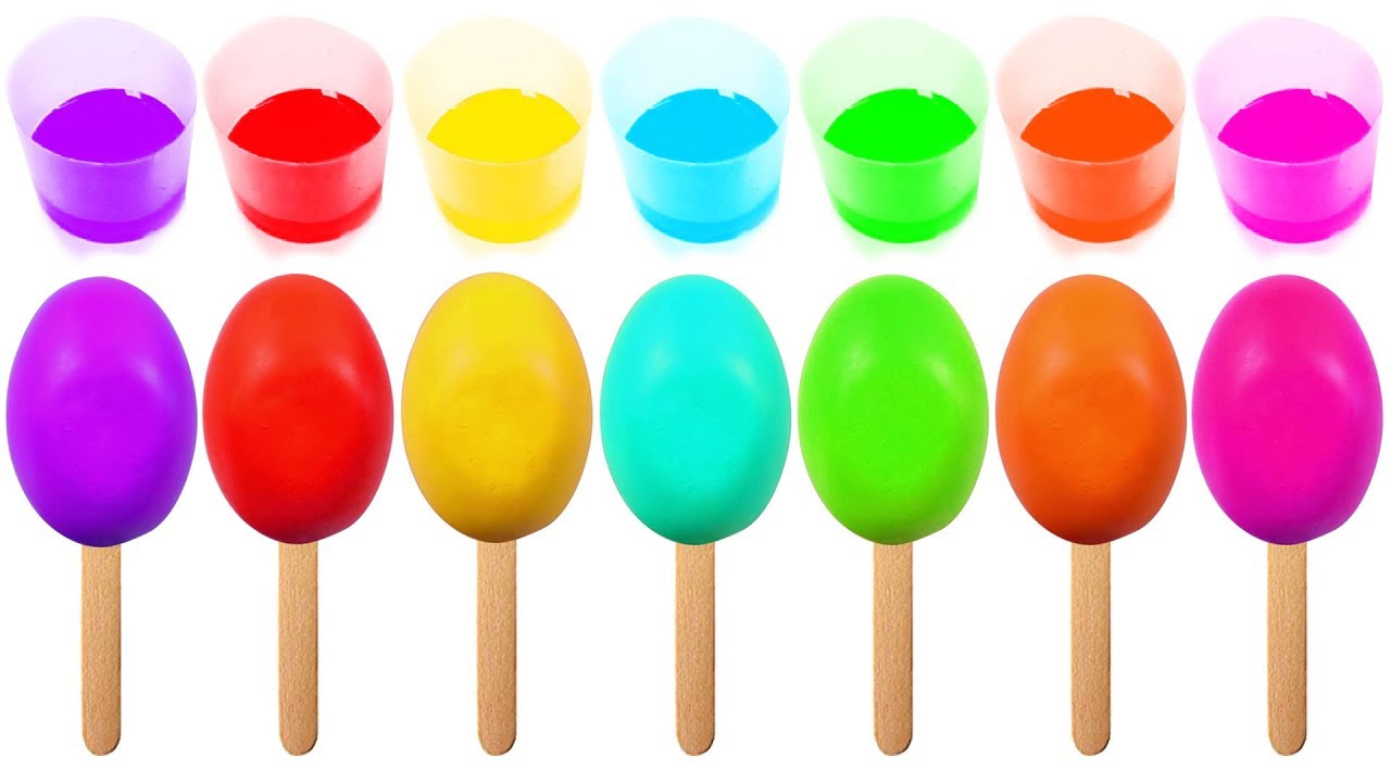 Learn Colors Play Doh Popsicle Ice Cream Paint Brush Mold Candy