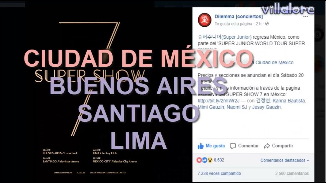 ¡Super Junior World Tour 'Super Show 7' en México, Buenos Aires, Santiago y Lima!