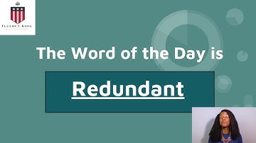 English Vocabulary Word of the Day | Redundant