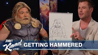 Guillermo Plays Spin the Hammer with the Cast of Thor: Love and Thunder
