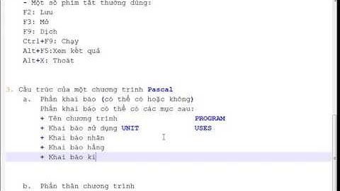 Lập trình Pascal  Bài 1   Tổng quan về ngôn ngữ lập trình Pascal
