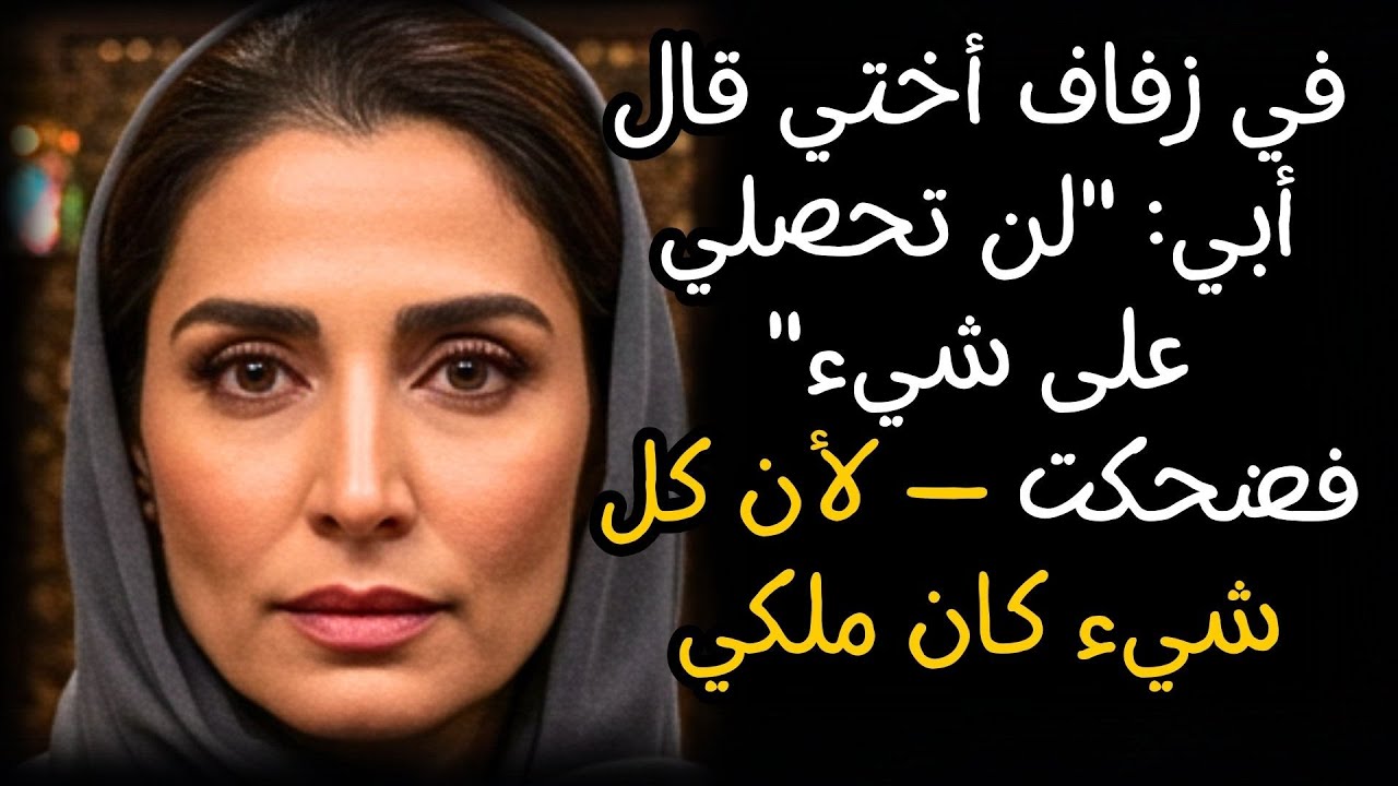 في زفاف أختي قال أبي: 