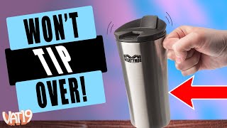 Mighty Mug: Untippable insulated travel mug.