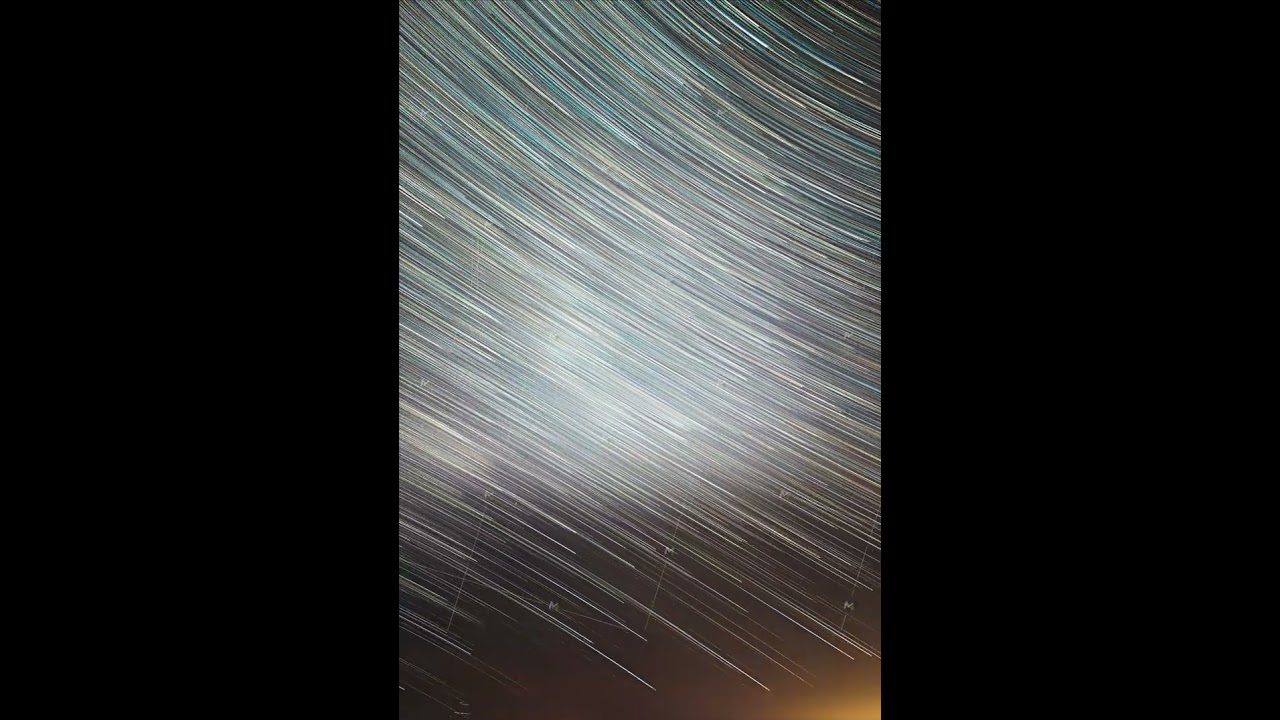 Vertical Night Starry Sky Transition To Morning Sky. Spin Of Unusual Amazing Stars Effect In Sky
