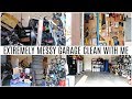 CLEANING MY EXTREMELY MESSY GARAGE | SPEED CLEANING | TIME LAPSE CLEAN WITH ME