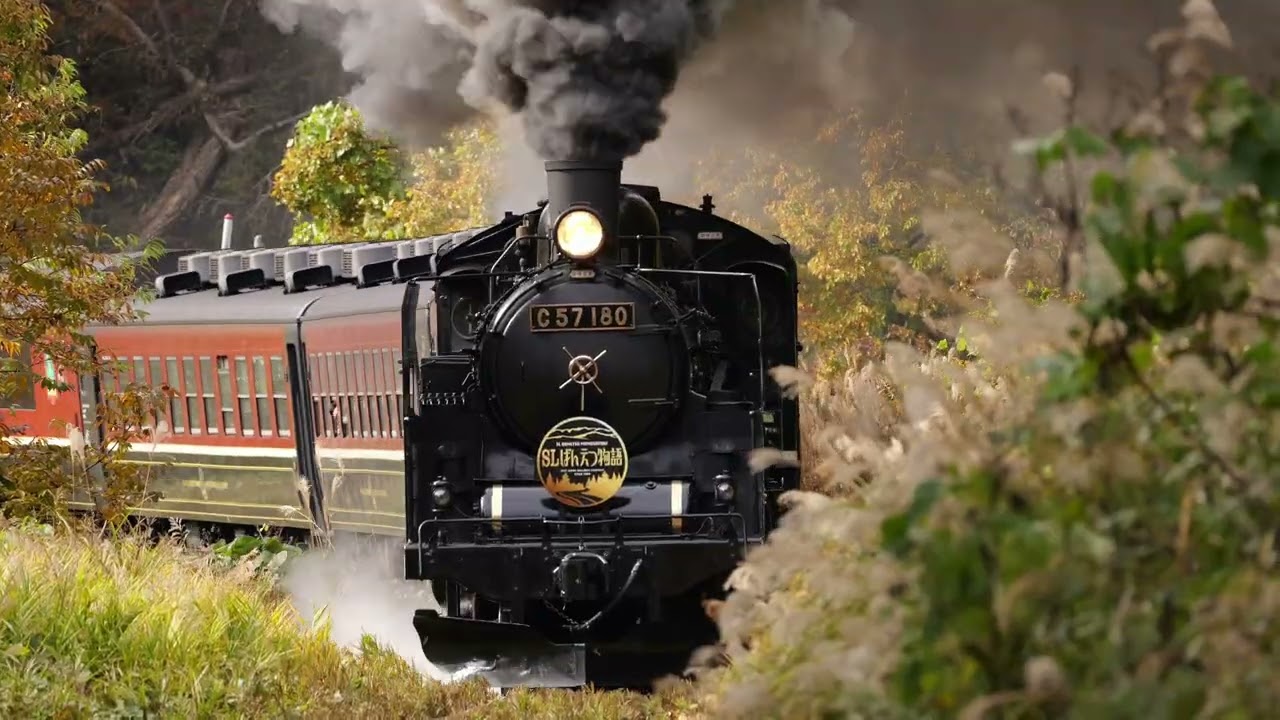 【2025紅葉の磐越西線】C57「SLばんえつ物語」JR EAST steam locomotive class C57-180 