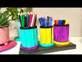 DIY Easy Pen Holder from newspaper||Home Decor|Best out of waste ||Recycling||IRIS Craft Corner 92