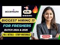 Accenture 🤯🔥 Biggest Hiring Finally Out | Batch 2024/2024/2023 #offcampusdrive #hiring #freshers