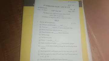 3rd semester question of economics honours core-7(statistical methods of economics)# KAC 2023#