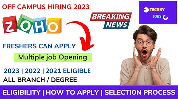 Zoho Off Campus hiring 2023 | Freshers | Off Campus | Hiring 2023