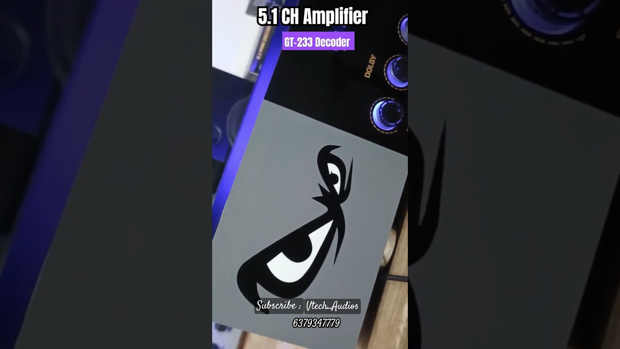 5.1 CH Analog Amplifier /GT-233 Mini Decoder /PCM /DTS/Dolby Audio Support 5.1 CH Only 