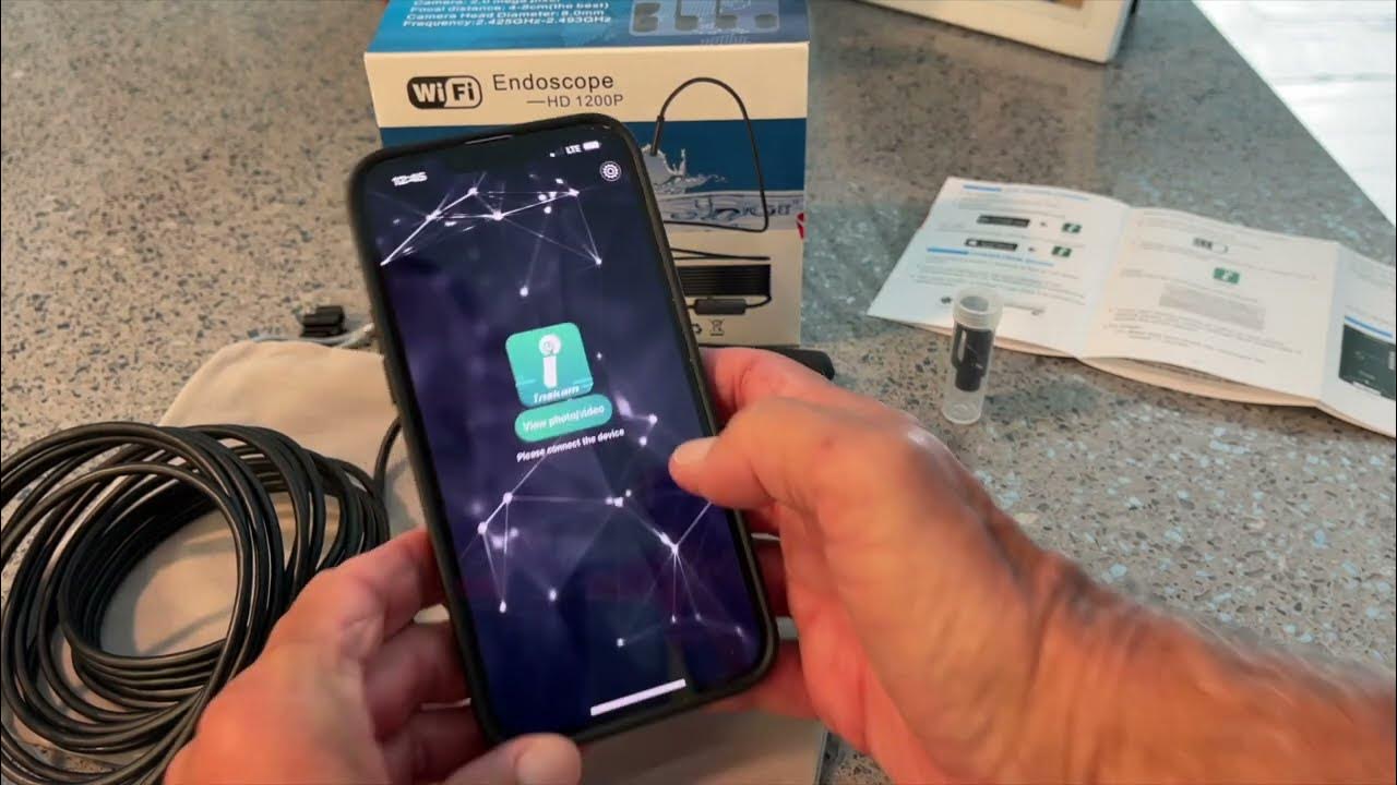 How to download and connect the inskam wifi endoscope app for iPhone 