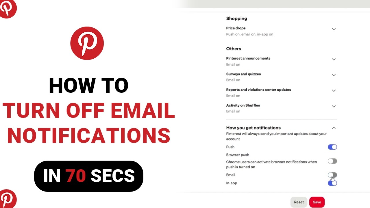 How to Turn Off Email Notifications on Pinterest [NEW] - YouTube