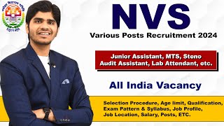 NVS Various Group 'C' Posts Recruitment 2024 | Full Details Step by Step