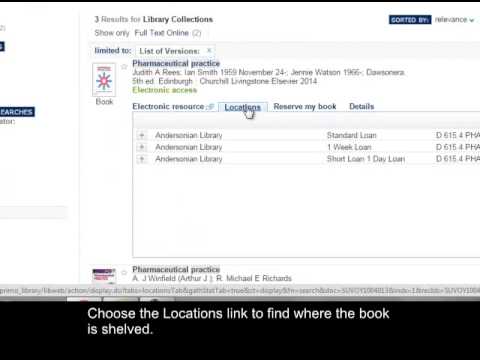 How to find a book with SUPrimo