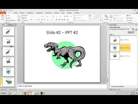 Microsoft Office 2010 -  Merge PowerPoint Slides from Different Files